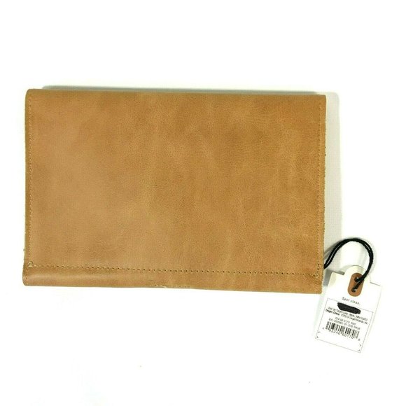 Hearth And Hand With Magnolia Leather Wallet Envelope Style Cognac Brown - Picture 3 of 9
